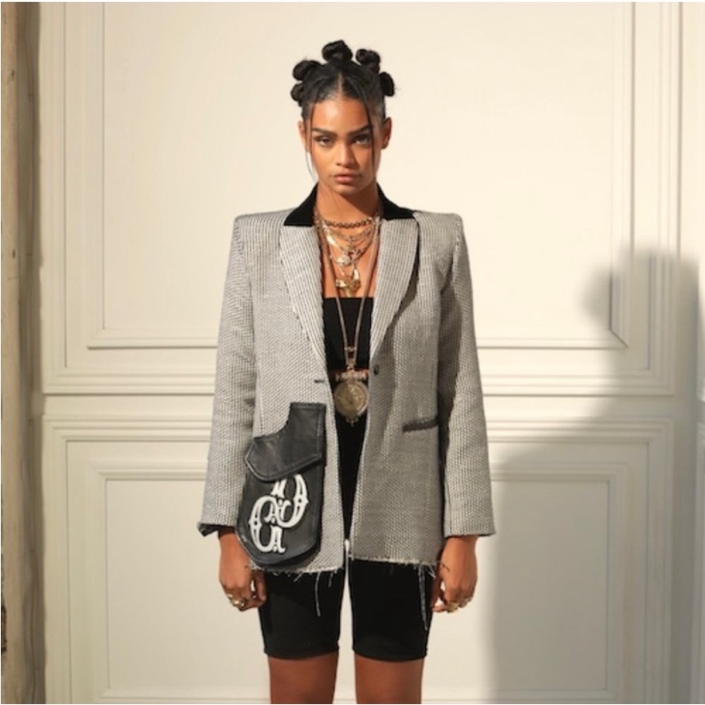 🚫SOLD🚫DYLANLEX DYLAN LEX BLAZER HOUNDSTOOTH M - Picture 1 of 11